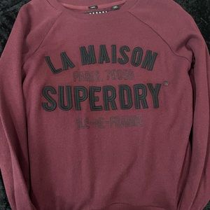 Never worn super dry women’s burgundy and black sweater long sleeve